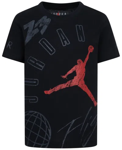 Jordan Kids' Little Boys Elements Graphic Tee In Black/red