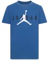 Jordan Little Boys Logo T-shirt In Industrial Blue