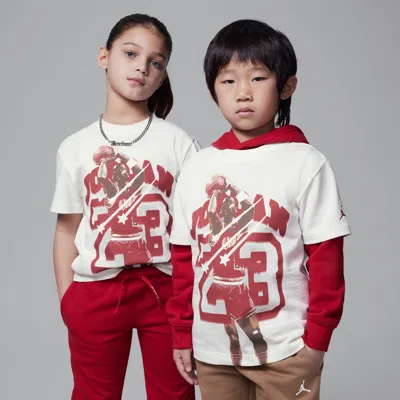 Jordan Little Kids' 0th Anniversary T-shirt In White