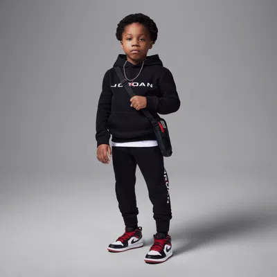 Jordan Little Kids' 2-piece Baseline Pullover Hoodie Set In Black