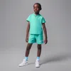 Jordan Little Kids' 2-piece French Terry Henley Hoodie Set In Green