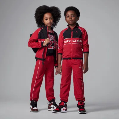 Jordan Little Kids' 2-piece Windbreaker Piping Set In Red