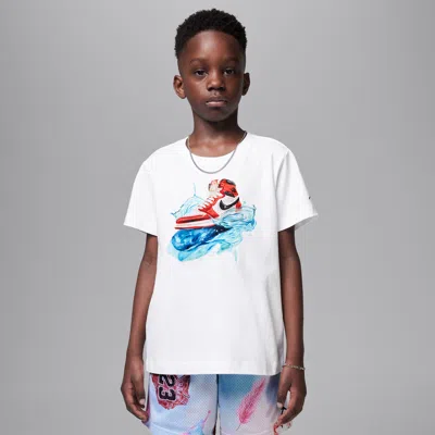 Jordan Little Kids' Aj1 Wave T-shirt In White