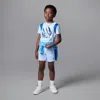Jordan Little Kids' Bball Fire Mixed 2-piece Shorts Set In Blue