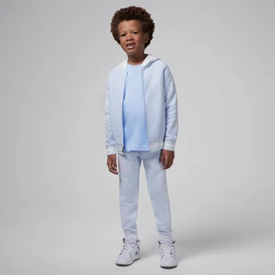 Jordan Little Kids' Blocked Rib 2-piece Full-zip Set In Grey