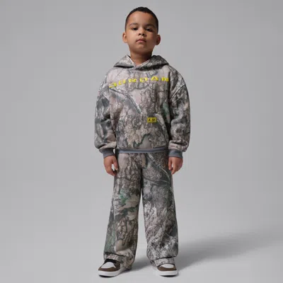Jordan Little Kids' Brooklyn Realtree 2-piece Pullover Hoodie Set In Gray