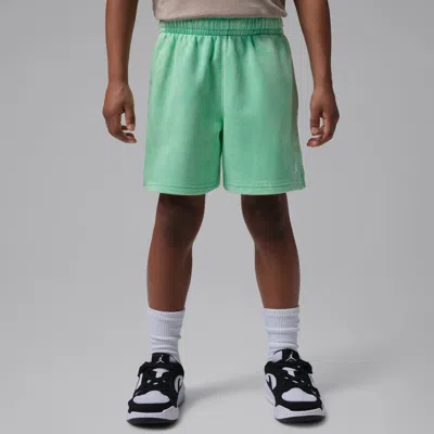 Jordan Little Kids' Brooklyn Washed French Terry Shorts In Green
