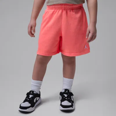 Jordan Little Kids' Brooklyn Washed French Terry Shorts In Orange
