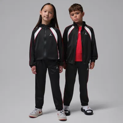 Jordan Little Kids' Colorblock 2-piece Tricot Piping Set In Black