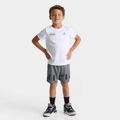 Jordan Little Kids Courtyard T-shirt And Shorts Set In Gray