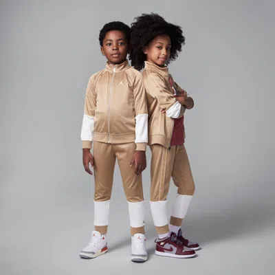 Jordan Little Kids' Dri-fit Colorblocked Tricot Taping Set In Brown