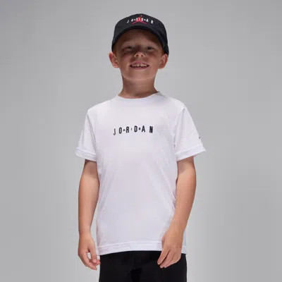 Jordan Little Kids' Embroidered T-shirt In White