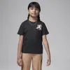 Jordan Little Kids' Floral Jumpman T-shirt In Black