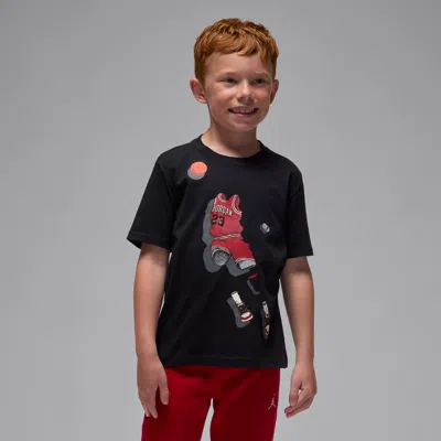 Jordan Little Kids' Ghostman T-shirt In Black