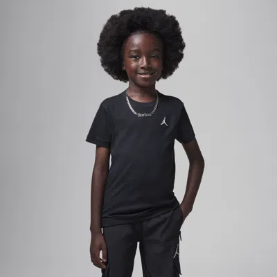 Jordan Little Kids' Jumpman Air Embroidered T-shirt In Black