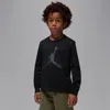 Jordan Little Kids' Jumpman Drip Long Sleeve T-shirt In Black