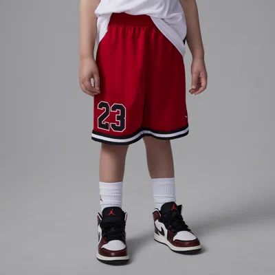Jordan Little Kids' Playoff 2-piece Mesh Shorts Set In Red