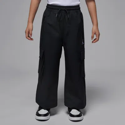 Jordan Little Kids' Post Up Open Cargo Pants In Black
