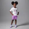 Jordan Little Kids' Retro 1984 2-piece Bike Shorts Set In Pink
