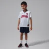 Jordan Little Kids' Sport Jersey And Mesh Shorts Set In White