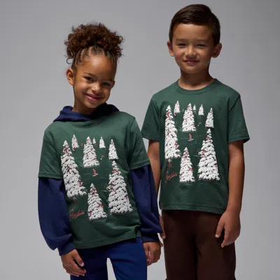 Jordan Little Kids' Winterland T-shirt In Green