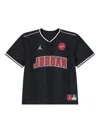 Jordan Logo-appliqué Striped T-shirt In Black