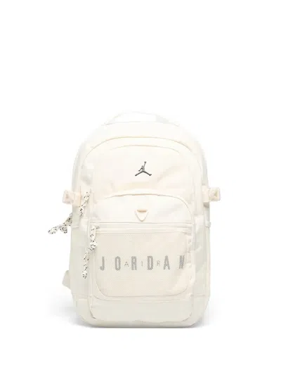 Jordan Logo-detail Panelled Backpack In Neutral