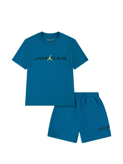 Jordan Kids' Logo-detail Shorts Set (set Of Two) In Blue