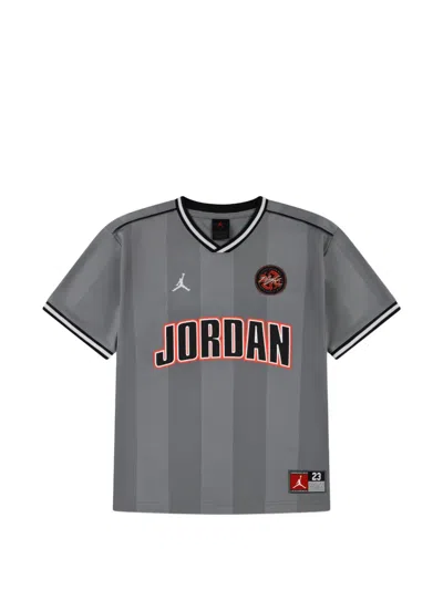 Jordan Kids' Logo-detail T-shirt In Gray