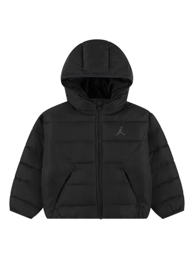 Jordan Kids' Logo-embroidered Hooded Jacket In Black