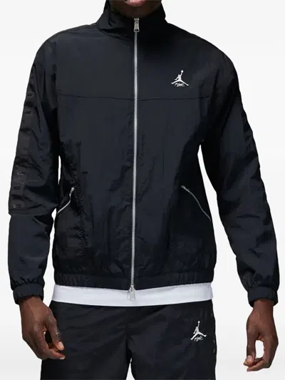 Jordan Logo-embroidered Jacket In Black
