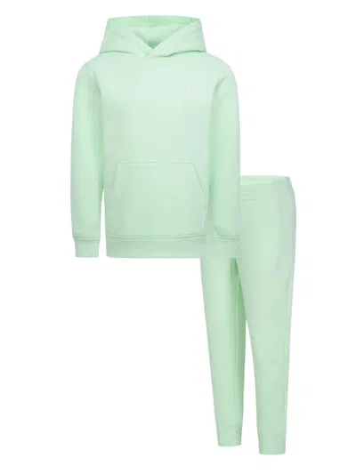 Jordan Babies' Logo-embroidered Jersey Tracksuit In Green