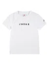 Jordan Big Boys Wordmark Embroidery Short Sleeve T-shirt In White