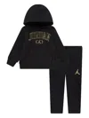 Jordan Logo-embroidered Tracksuit Set In Black