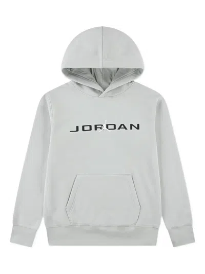 Jordan Logo Hooded Hoodie In Gray