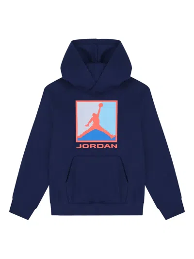 Jordan Kids' Logo-print Hoodie In Blue