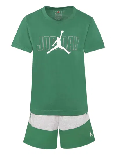 Jordan Logo-print Shorts Set (two-pieces) In 绿色