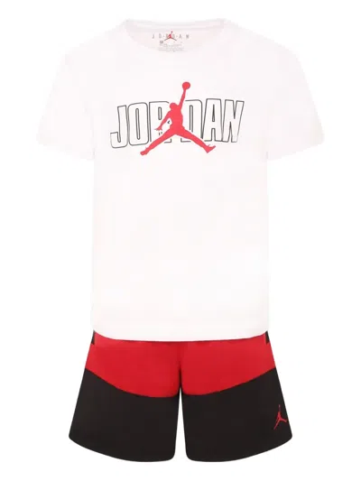 Jordan Logo-print Shorts Set (two-pieces) In 白色