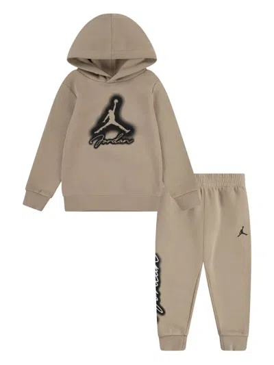 Jordan Kids' Logo-print Tracksuit In Brown