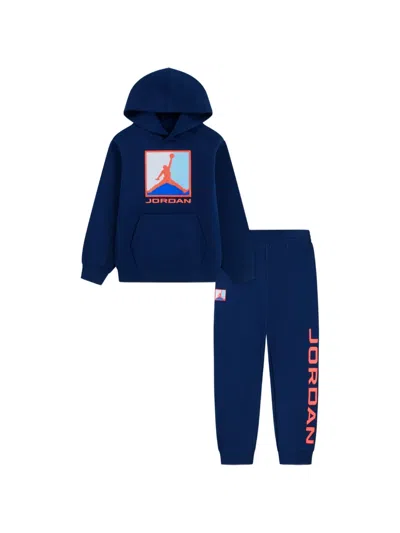 Jordan Kids' Logo Tracksuit Set In Blue