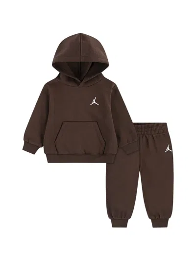 Jordan Kids' Logo Tracksuit Set In Brown