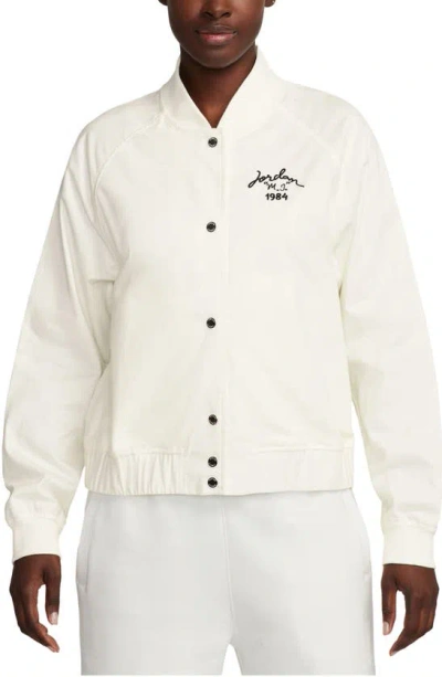 Jordan Logo Varsity Jacket In White