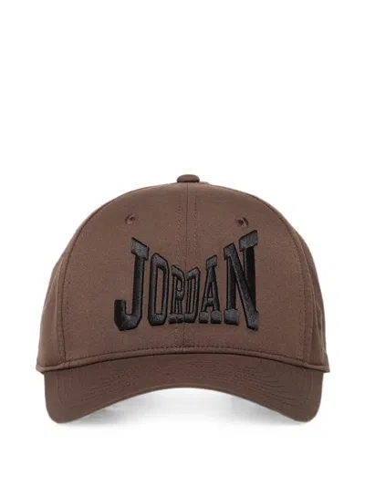 Jordan Logo-embroidery Baseball Cap In Brown