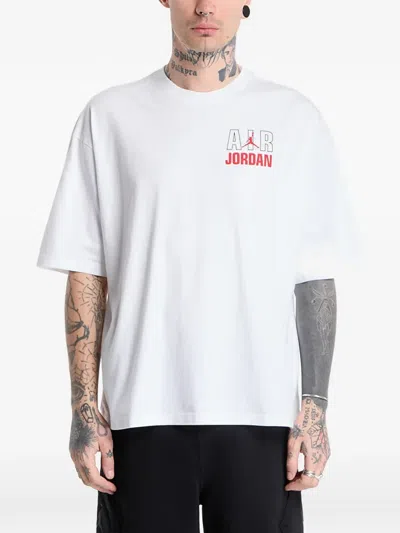 Jordan Logo-print Flight T-shirt In White