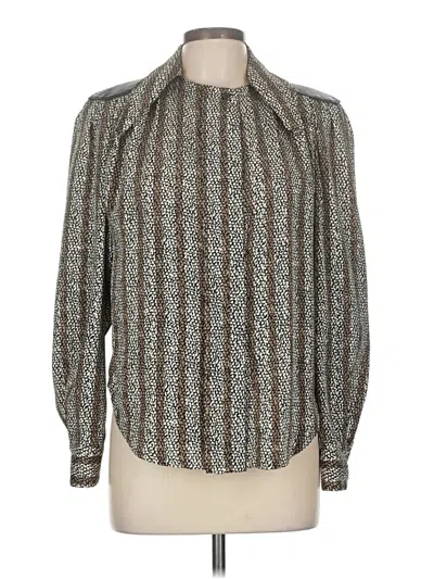 Pre-owned Jordan Long Sleeve Blouse In Gray