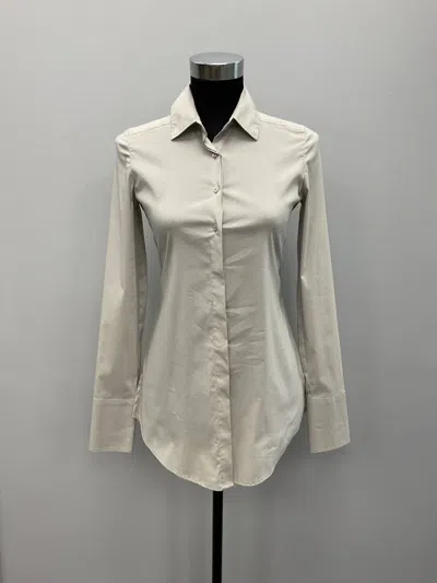 Jordan Louis Long Sleeves Savile Cotton Stretch Shirt In Grey