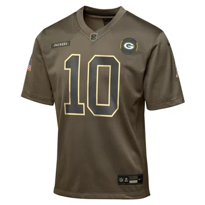 Jordan Love Green Bay Packers Salute To Service Big Kidsâ Nike Nfl Game Jersey