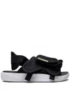 Jordan Ls "ghost Green" Slides In Black/white-ghost Green-black