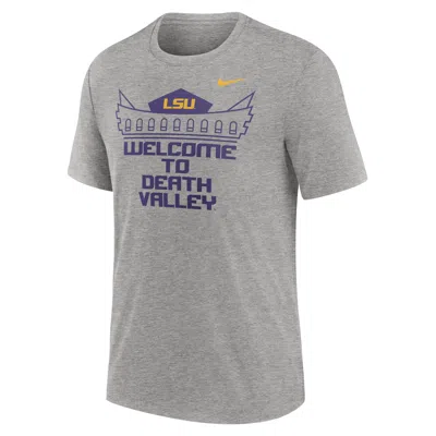 Jordan Lsu Tigers Local Campus Time Honored Tradition  Men's College T-shirt In Grey