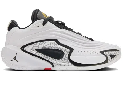 Pre-owned Jordan Luka 3 Motorsport Sneakers In White/black/red Orbit In Multi